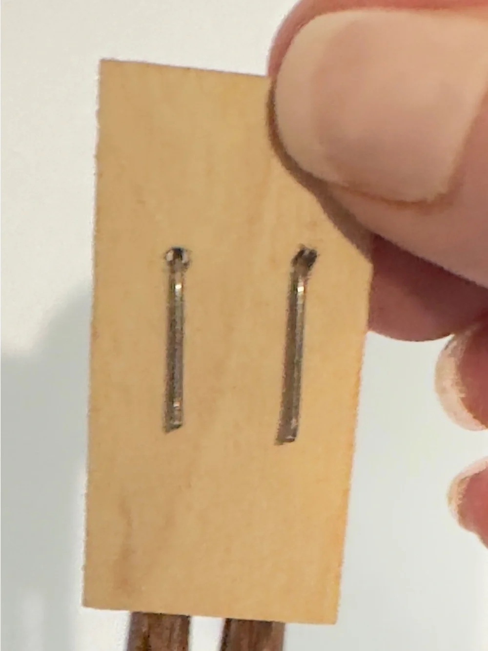 Handmade Cuban Wooden Drop Earrings Elongated Tapered Dangle Artisan Jewelry